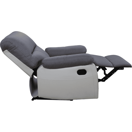Poltrona de relaxamento Lincoln - 90 x 89 x 103 cm - BrancoCinza claro