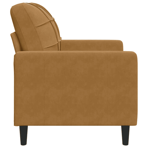 vidaXL Poltrona 60 cm veludo castanho