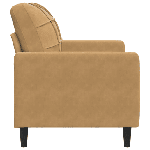 vidaXL Poltrona 60 cm veludo castanho
