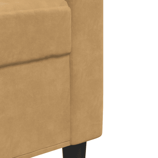 vidaXL Poltrona 60 cm veludo castanho