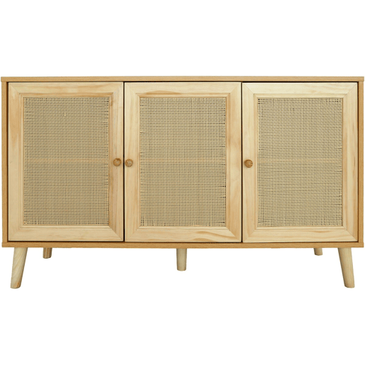 Aparador estilo cana euille - 120 x 40 x 71,5 cm - Bege