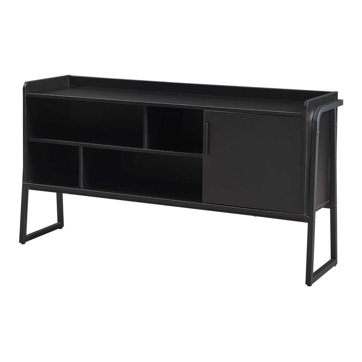 Mueble de tv storfjord aglomerado 120x34x63cm - negro [en.casa]