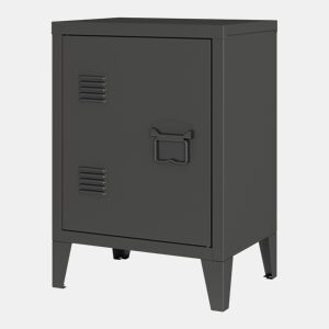 Mesa de cabeceira de aço Inari com pega direita 57x40x30 cm - Preto en.casa