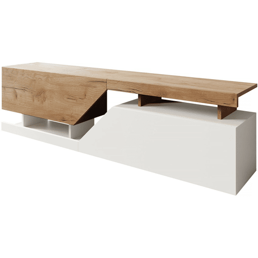 Móvel TV Ceelias - 160 x 35 x 46 cm - BrancoCastanho Escuro