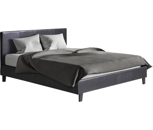 Cama "lina" - 140 x 190 cm - negro