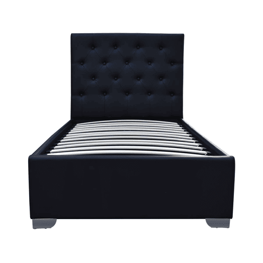 Cama de solteiro com baú Tino - 90 × 190 cm - Preto