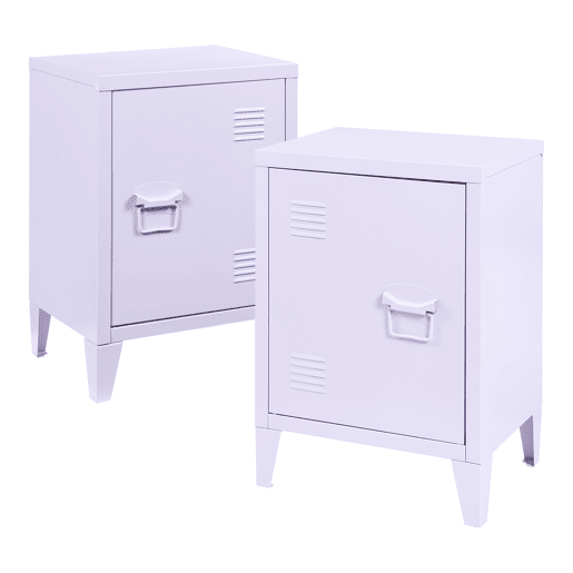 Conjunto de 2 mesas de cabeceira Inari pega esquerda e direita 57x40x30cm - Lila en.casa