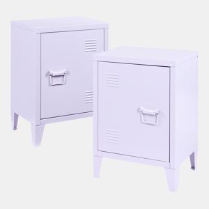 Conjunto de 2 mesas de cabeceira Inari pega esquerda e direita 57x40x30cm - Lila en.casa