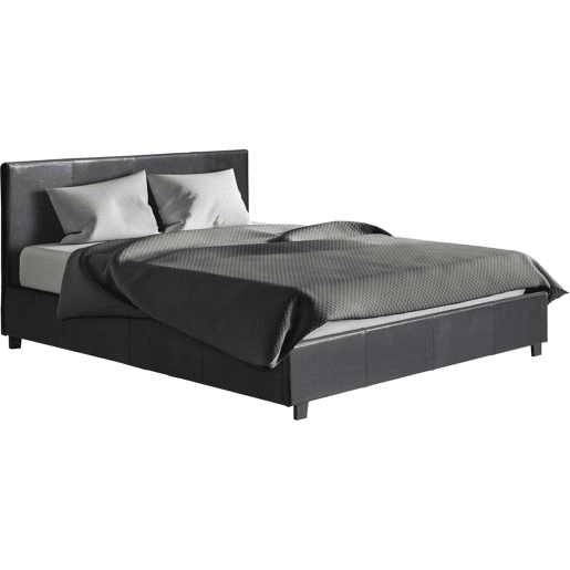 Cama de casal com baú Carla - 160 x 200 cm - Preto