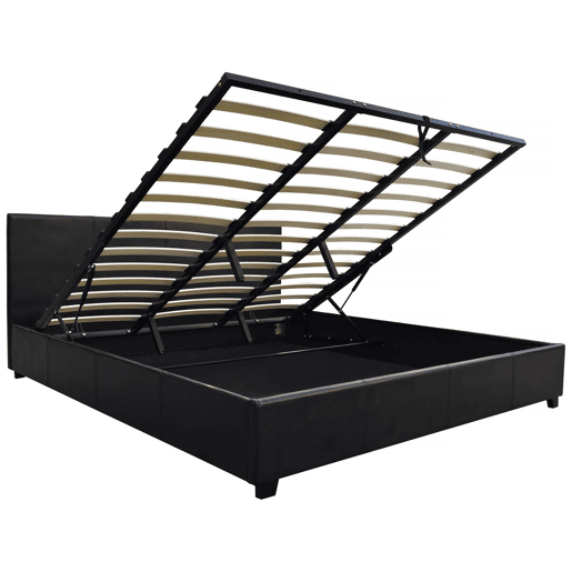 Cama de casal com baú Carla - 160 x 200 cm - Preto