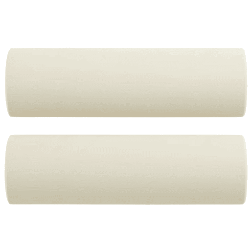 vidaXL Sofá 3 lugares c almofadas decorativas 180 cm veludo creme