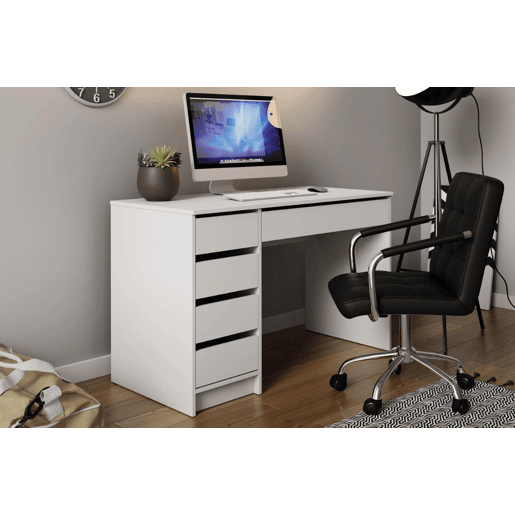 Secretária AMBIHOME TERON - Branco C120xP55xA76cm