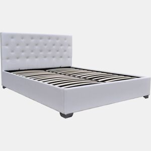 Cama de casal com baú Tino - 160 × 200 cm - Branco