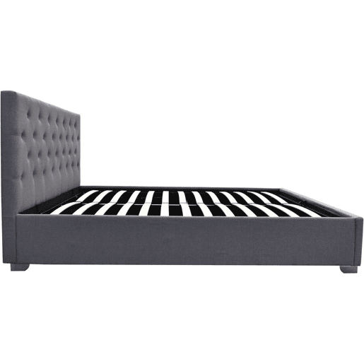 Cama de casal com baú Tino - 180 x 200 cm - Cinza