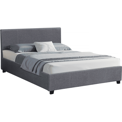 Cama de casal com baú Carla - 180 x 200 - Cinza