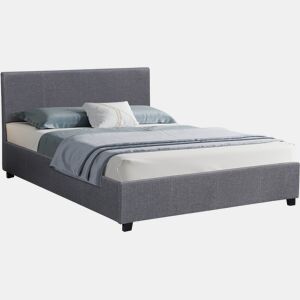 Cama de casal com baú Carla - 180 x 200 - Cinza