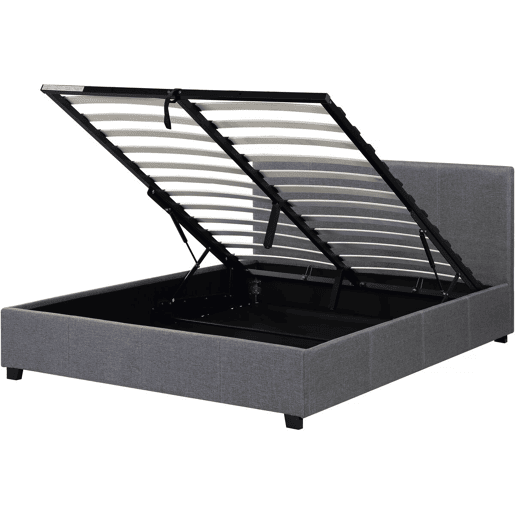 Cama de casal com baú Carla - 180 x 200 - Cinza