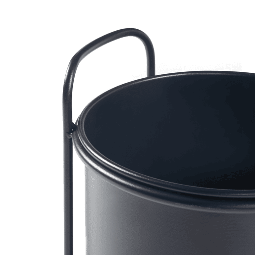 Conjunto de 2 suportes para plantas Osen com vasos de metal - Preto en.casa