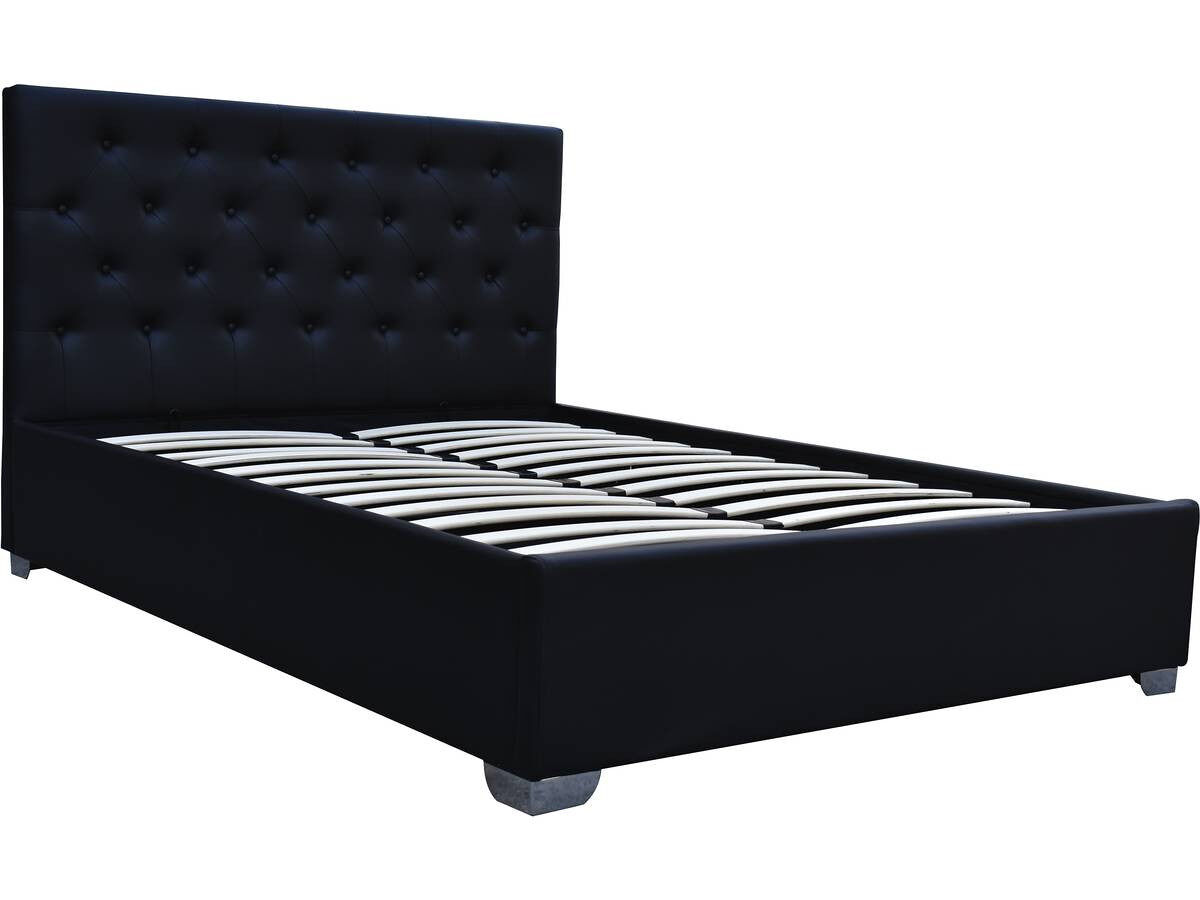 Cama doble con cofre 217x168 Negro