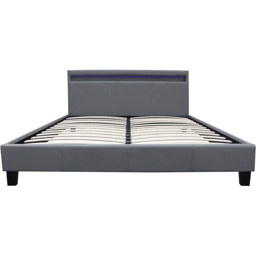 Cama com LED Maria - 160 x 200 cm - Cinza