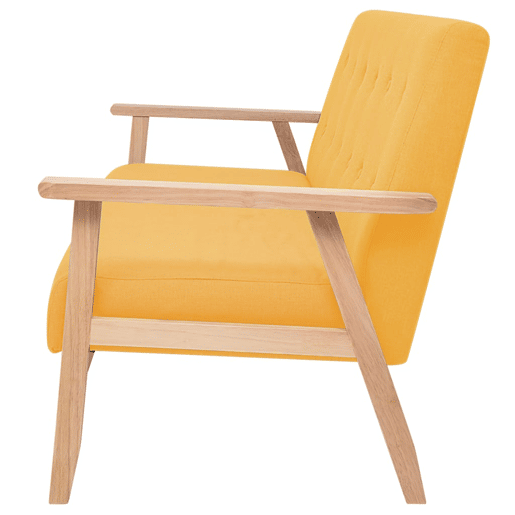 vidaXL 3 pcs conjunto de sofás tecido amarelo vidaXL 3 pcs conjunto de sofás tecido amarelo