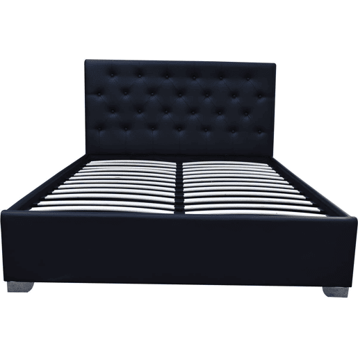 Cama de casal com baú Tino - 180 x 200 cm - Preto