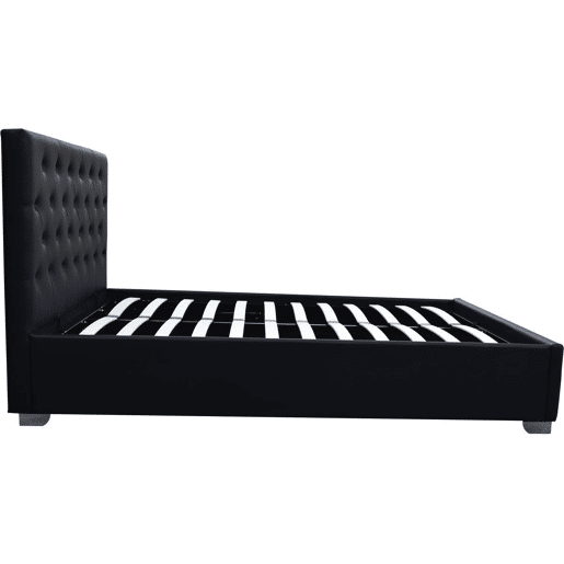 Cama de casal com baú Tino - 180 x 200 cm - Preto