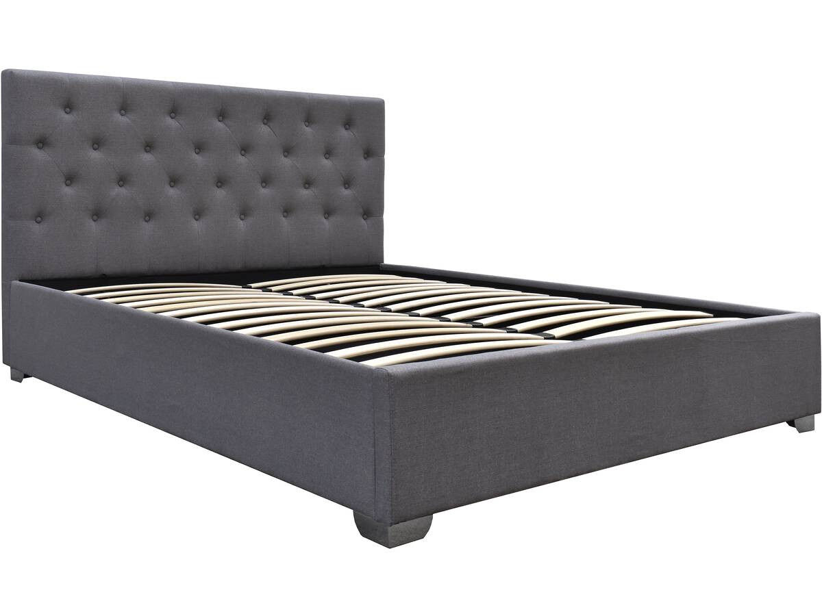 Cama doble con cofre 217x168 Gris