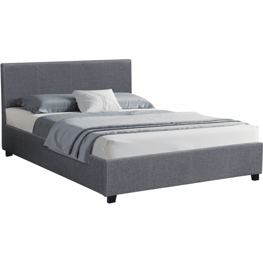 Cama de casal com baú Carla - 160 x 200 - Cinza