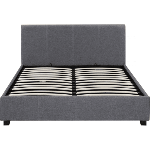 Cama de casal com baú Carla - 160 x 200 - Cinza