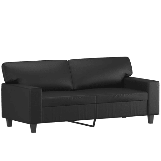 vidaXL 3 pcs conjunto de sofás couro artificial preto vidaXL 3 pcs conjunto de sofás couro artificial preto