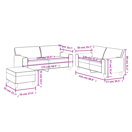 vidaXL 3 pcs conjunto de sofás couro artificial preto vidaXL 3 pcs conjunto de sofás couro artificial preto