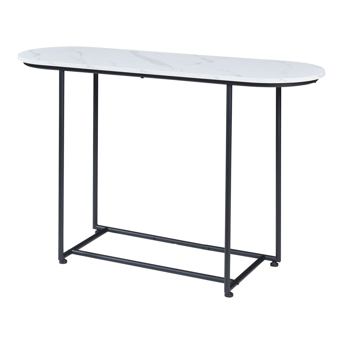 Mesa consola nordfron 120x40x75 cm - efecto mármol, blanco [en.casa]