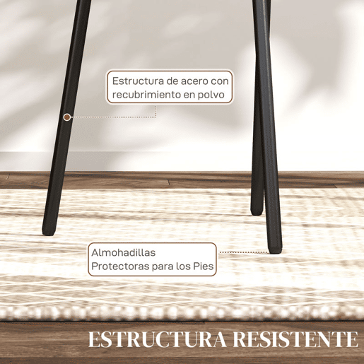 HOMCOM Conjunto de 2 Cadeiras de Sala de Jantar Cadeiras de Cozinha com Encosto em Vime Sintético e Estrutura de Aço para Sala de Jantar 44x54x87 cm Verde Escuro e Preto