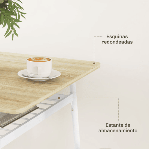 HOMCOM Conjunto de Refeição de 3 Peças Conjunto 1 Mesa de Cozinha 70x70x75 cm e 2 Cadeiras 40x50x80 cm com Prateleira de Armazenamento e Estrutura de Aço Branco e Madeira
