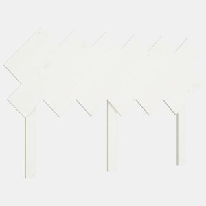vidaXL Cabeceira de cama 132x3x81 cm pinho maciço branco