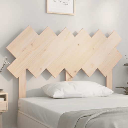 vidaXL Cabeceira de cama 122,5x3x80,5 cm pinho maciço
