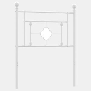 vidaXL Cabeceira de cama 75 cm metal branco