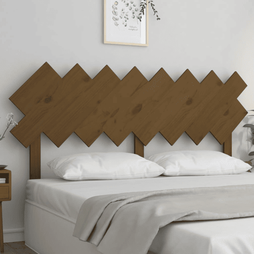vidaXL Cabeceira de cama 159,5x3x80,5 cm pinho maciço castanho mel