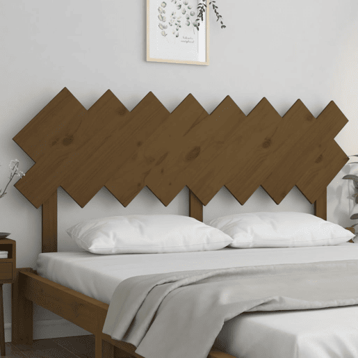 vidaXL Cabeceira de cama 159,5x3x80,5 cm pinho maciço castanho mel
