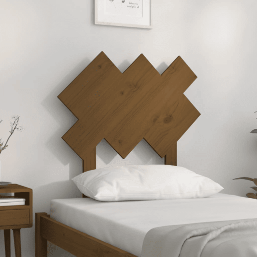 vidaXL Cabeceira de cama 72,5x3x81 cm pinho maciço castanho mel vidaXL Cabeceira de cama 72,5x3x81 cm pinho maciço castanho mel