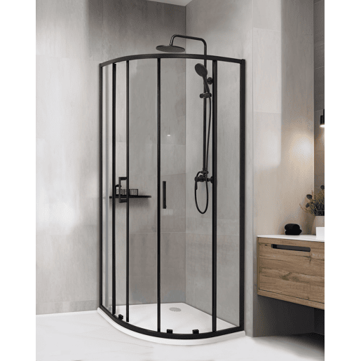 Cabine de duche JUKATAN 80 x 80 x 185 cm Preto