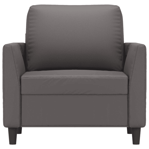 vidaXL Poltrona 60 cm couro artificial cinzento