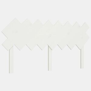 vidaXL Cabeceira de cama 159,5x3x80,5 cm pinho maciço branco