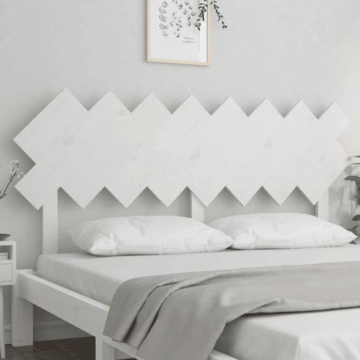 vidaXL Cabeceira de cama 159,5x3x80,5 cm pinho maciço branco