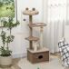 Árbol para Gato Aglomerado de Madera, Cachemira PawHut Árbol para Gato Aglomerado de Madera, Cachemira PawHut Marrón
