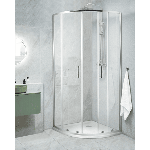 Cabine de duche JUKATAN 80 x 80 x 185 cm Prateado