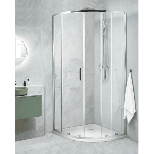 Cabine de duche JUKATAN 90 x 90 x 185 cm Prateado
