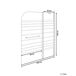 Beliani Mampara de ducha de doble panel TUAPI Beliani Mampara de ducha de doble panel TUAPI