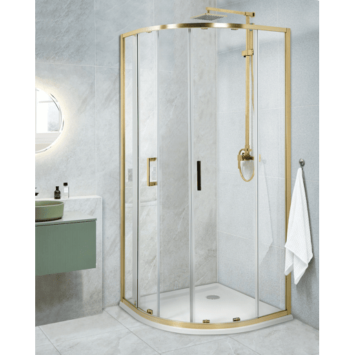 Cabine de duche JUKATAN 90 x 90 x 185 cm Dourado